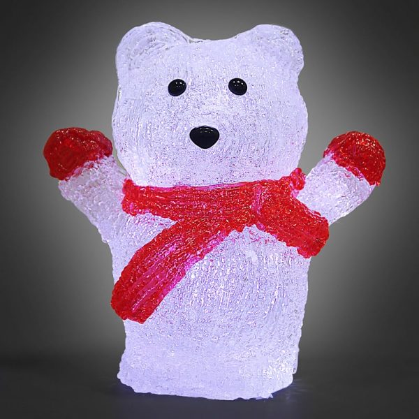 LED akryl figur juleisbjørn