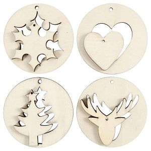 Creativ Company Wooden Christmas Pendants 2in1 8st.