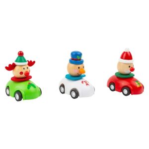 Small Foot - Wooden Pull-back Christmas Car (Assorted)