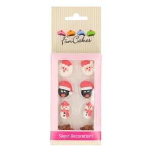 Sukkerdekoration julefigurer 8 stk