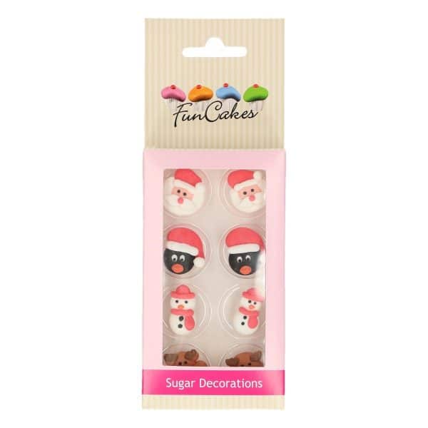 Sukkerdekoration julefigurer 8 stk