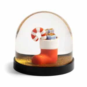 Julestrømpe rystekugle - rød