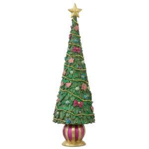 Juletræ m. top stjerne, grøn - H43 cm