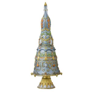 Juletræ, sølvfarvet/guldfarvet - H33 cm