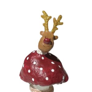 Mushroom Rudolf julefigur - H12 cm.