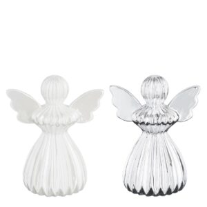 Engel 21 cm høj -Sølv