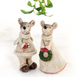 Glade julemus - Med krans