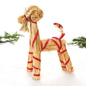 Halmbuk med bånd 50 cm høj