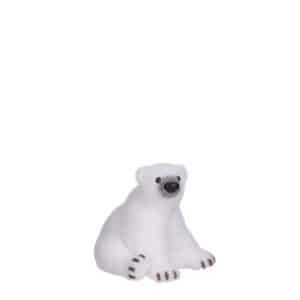 Isbjørn i hvid 18 cm høj
