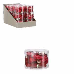 Julekugler Mini-mix rød