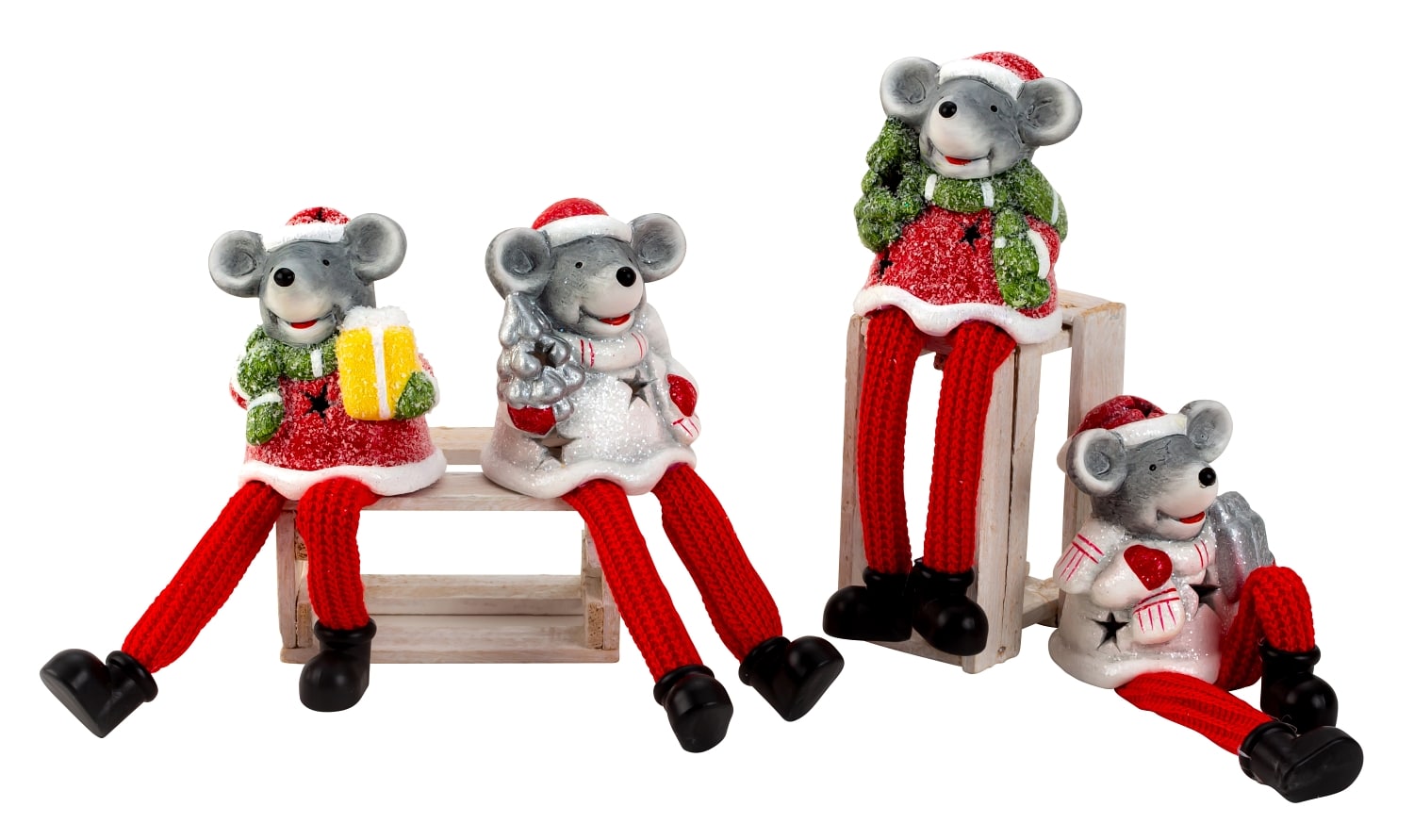 Julemus med hængeben - Grønt træ