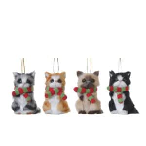 Kat med halstørklæde-Grå kat