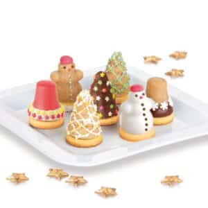 Forme til fyldte julefigurer i marcipan, 3 forskellige motiver - Billig fragt